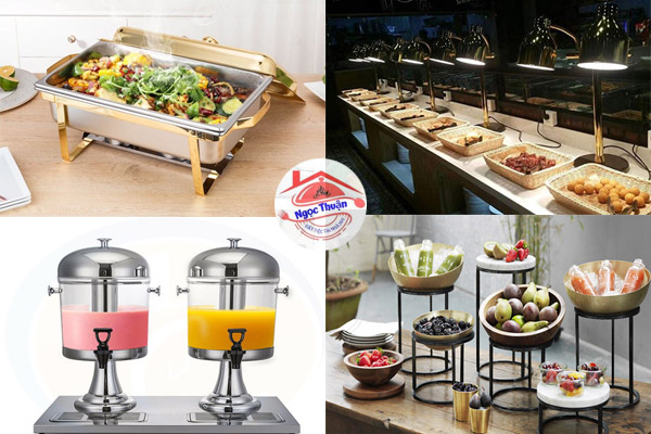 5 dụng cụ giữ nóng và trưng bày thức ăn buffet 5 dụng cụ giữ nóng và trưng bày thức ăn buffet