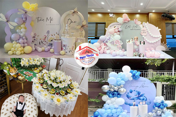 Dịch vụ trang trí tiệc đầy tháng tại nhà trọn gói giá rẻ