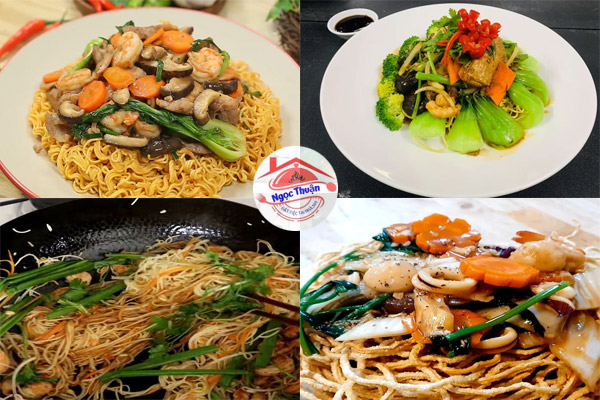 Mì xào chay kiểu hồng kông