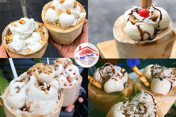 Kem dừa sánh mịn, tan chảy trong miệng