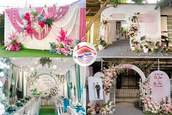 Rạp cưới tông màu Pastel nhẹ nhàng