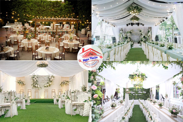 Rạp cưới phong cách tối giản, tinh tế