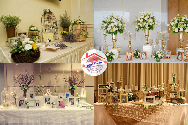 Cách tự trang trí bàn gallery tiệc cưới đẹp Cách tự trang trí bàn gallery tiệc cưới đẹp