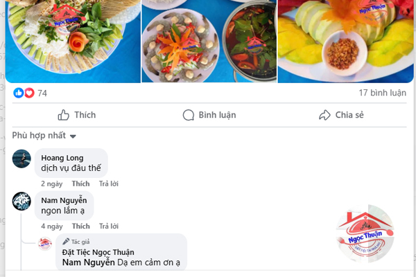 Review chất lượng món ăn từ khách hàng của Ngọc Thuận tại Gò Vấp