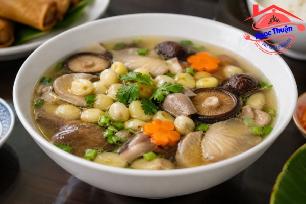 Canh nấm hạt sen Canh nấm hạt sen