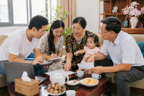 Xác định ngày và giờ tổ chức tiệc thôi nôi.