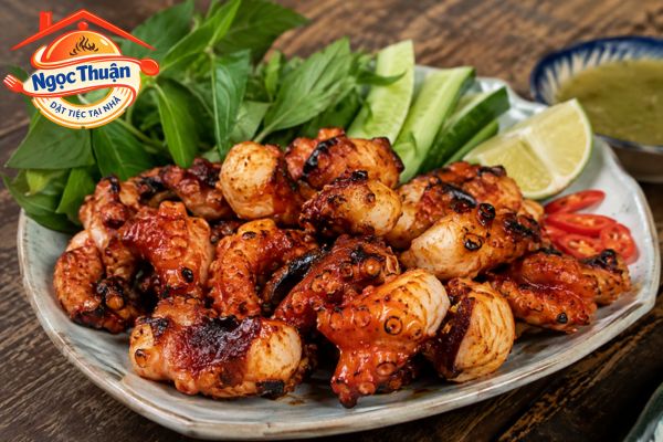 Bạch tuộc nướng sa tế. Bạch tuộc nướng sa tế.