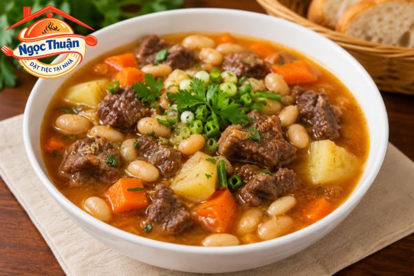 Bò hầm đậu ngự.