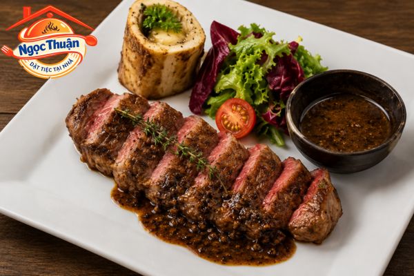 Bò Úc sốt tiêu đen.