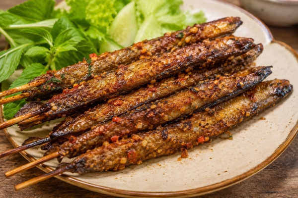 Cá kèo nướng.