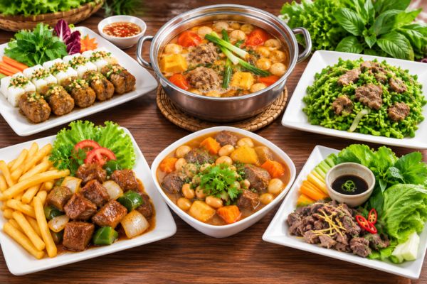 Các món bò đãi tiệc ngon