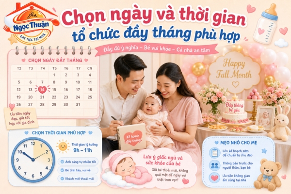 Chọn ngày và thời gian tổ chức đầy tháng phù hợp