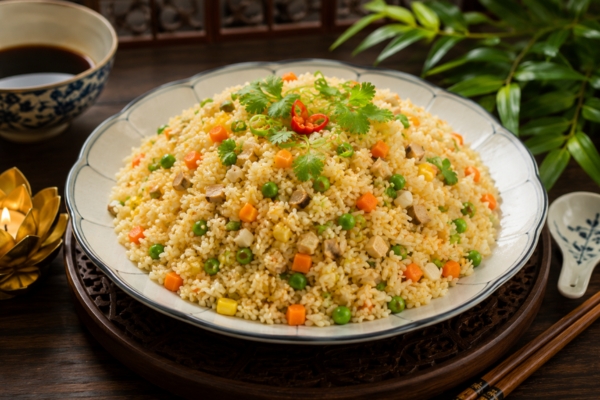 Cơm chiên chay.