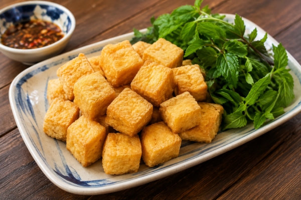 Đậu hũ chiên giòn.