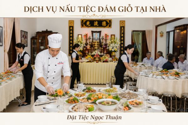 Dịch vụ nấu tiệc đám giỗ tại nhà của Đặt Tiệc Ngọc Thuận
