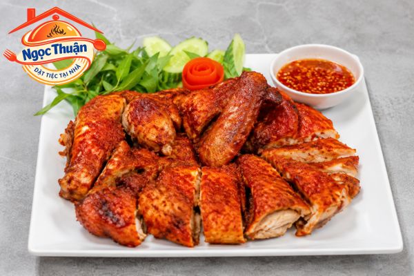 Gà nướng muối ớt.