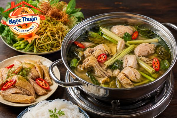 Lẩu gà lá giang. Lẩu gà lá giang.
