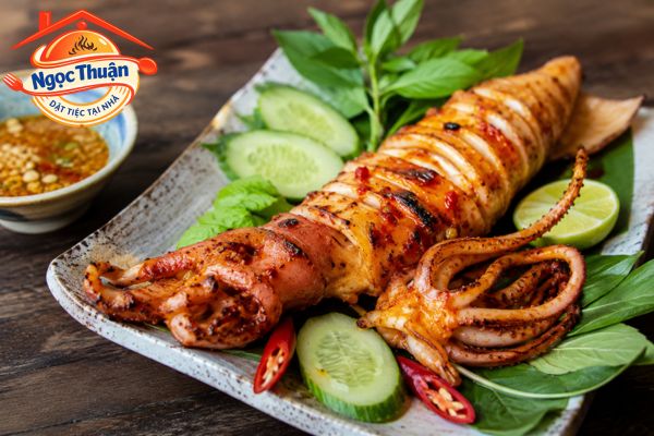 Mực nướng sa tế. Mực nướng sa tế.