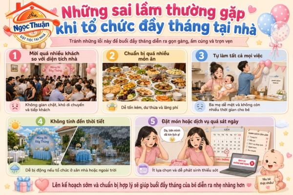 Những sai lầm thường gặp khi tổ chức đầy tháng tại nhà