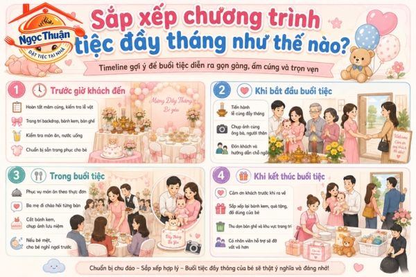 Sắp xếp chương trình tiệc đầy tháng như thế nào?