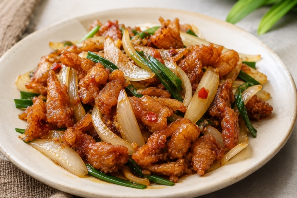 Sụn gà chiên nước mắm.