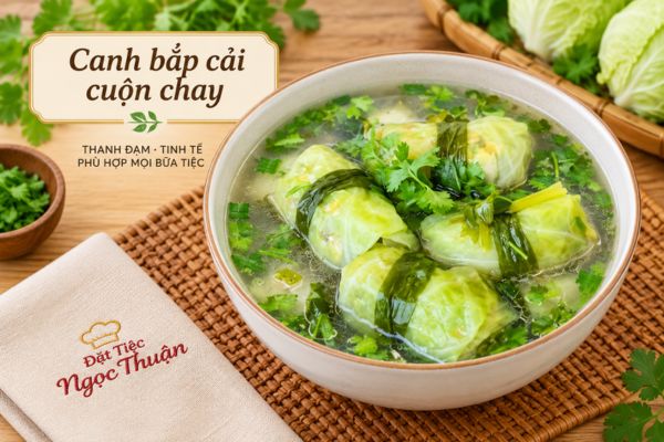 Canh bắp cải cuộn chay