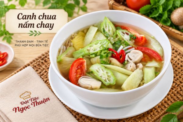 Canh chua nấm chay