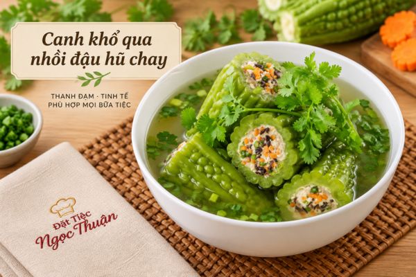 Canh khổ qua nhồi đậu hũ chay