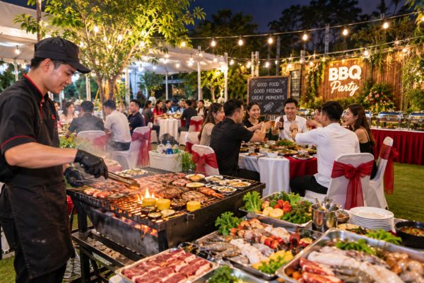 Tiệc bbq ngoài trời