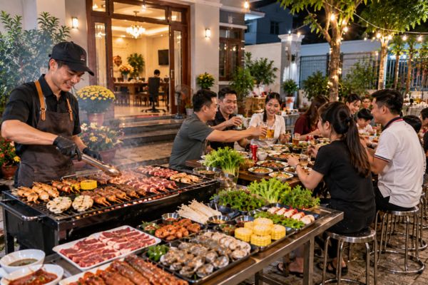 Tiệc bbq tại nhà