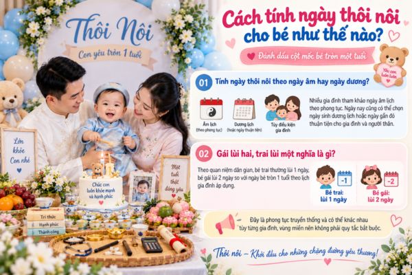 Cách tính ngày thôi nôi cho bé