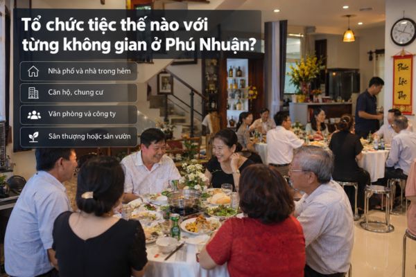 Tổ chức tiệc thế nào với từng không gian ở Phú Nhuận?