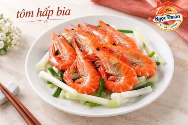 Tôm hấp bia. Tôm hấp bia.