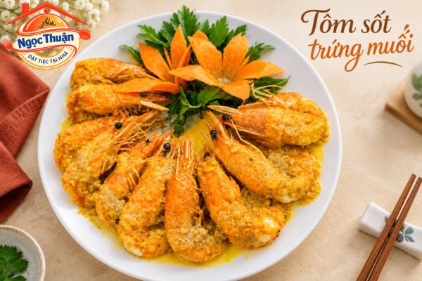 Tôm sốt trứng muối. Tôm sốt trứng muối.