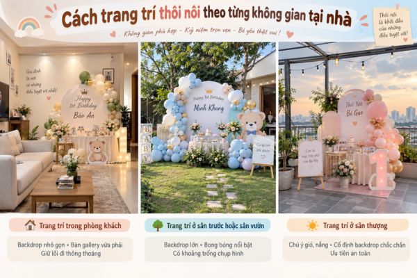 Cách trang trí thôi nôi theo từng không gian tại nhà